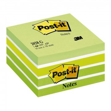 Kocka samolepiaca Post-it 76x76/450l zelená