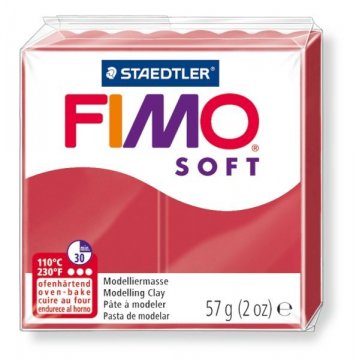 FIMO soft tmavo červená 57g
