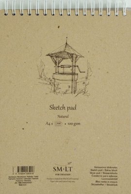 SMLT art Blok authentic, skicák krémový A5, 100 listů, 100g/m2, spirála