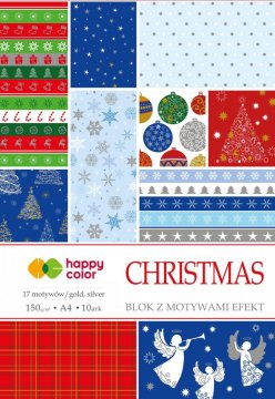 Blok effect CHRISTMAS, 150 g/m2, A4, 10 listov, 17 vzorov