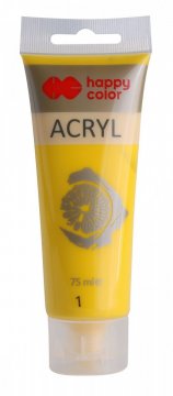Akrylová farba v tube 75 ml, žltá