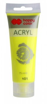 Akrylová farba FLUORESCENT v tube 75 ml, žltá