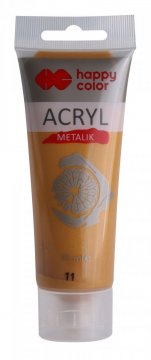 Akrylová farba METALIC v tube 75 ml, zlatá