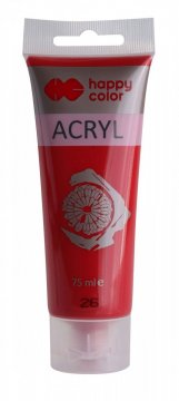 Akrylová farba v tube 75 ml, tmavo červená