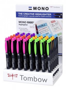 Tombow Zvýrazňovač MONO edge, stojanček 48 ks