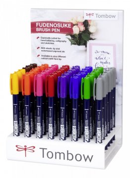 Tombow Fudenosuke BRUSH PEN – WS-BH – tvrdosť 1, sada 48 ks