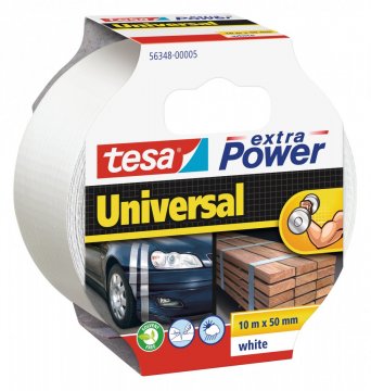 Opravná páska Extra Power Universal, textilní, silně lepivá, bílá, 10m x 55mm