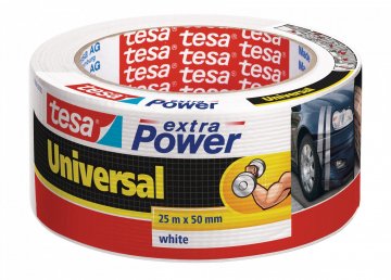 Opravná páska Extra Power Universal, textilní, silně lepivá, bílá, 25m x 55mm