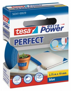 Opravná páska Extra Power Perfect, textilní, odolná, modrá, 2,75m x 19mm