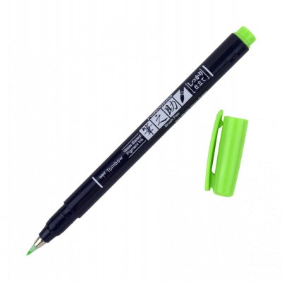 Tombow Fudenosuke BRUSH PEN – WS-BH – tvrdosť 1, neon green