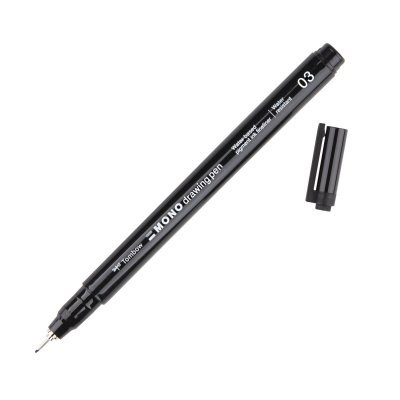 Tombow Fineliner MONO drawing pen, šírka stopy: 03 (cca 0,35 mm), čierne