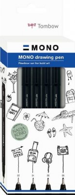 Tombow Sada Fine 4ks pier na kreslenie MONO drawing pen